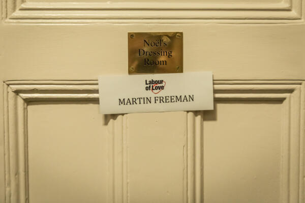 actor's dressing room door, Martin Freeman
